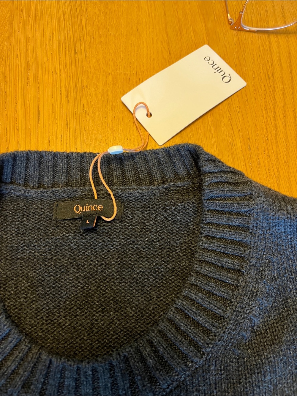 Quince, 100% organic cotton sweater, charcoal, gray, new with tag size large - Picture 5 of 7
